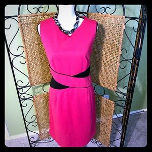 Pink & Black Sleeves Dress